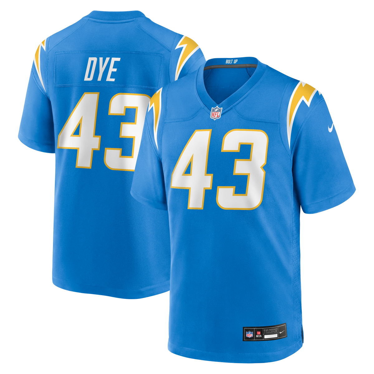 Men's Los Angeles Chargers Troy Dye Nike Powder Blue Game Jersey