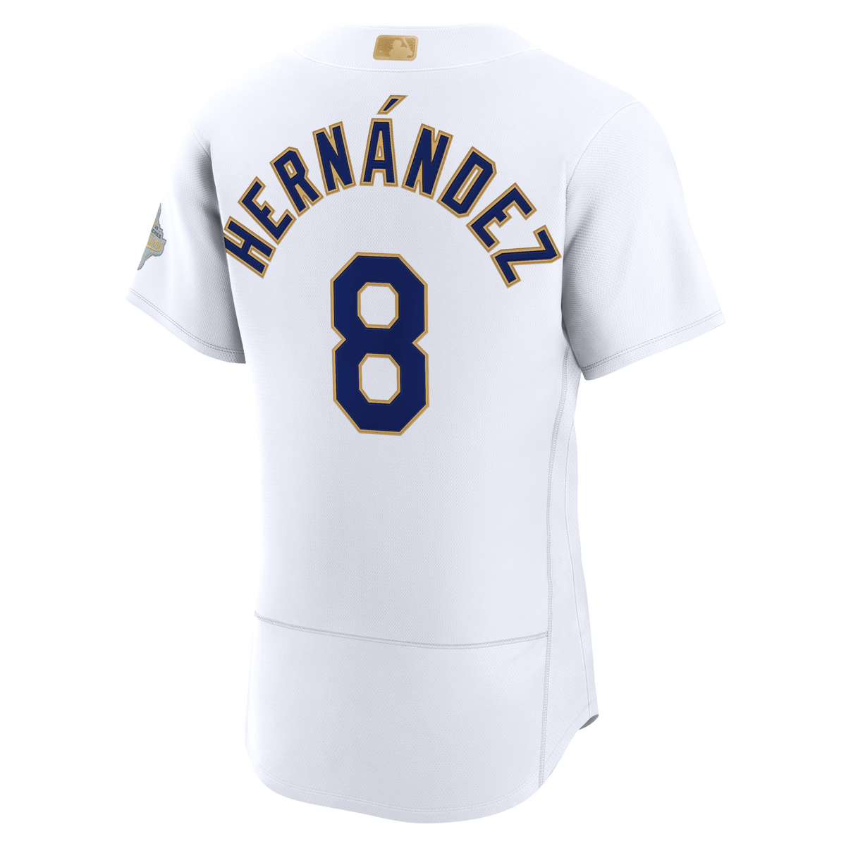 Men's Los Angeles Dodgers Enrique Herní¡ndez Nike White 2026 Gold Collection Authentic Jersey