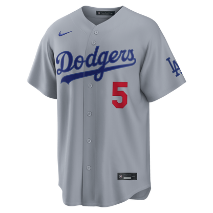 Men's Los Angeles Dodgers Freddie Freeman Nike Gray Road Stadium Jersey