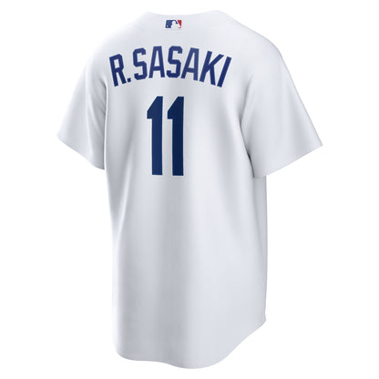 Men's Los Angeles Dodgers RÃ…Âki Sasaki Nike White Replica Jersey