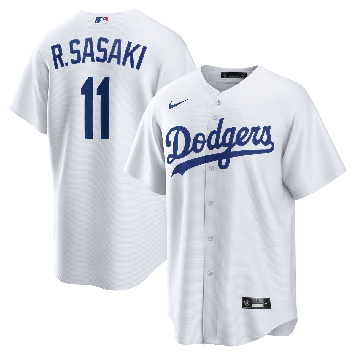 Men's Los Angeles Dodgers RÃ…Âki Sasaki Nike White Replica Jersey