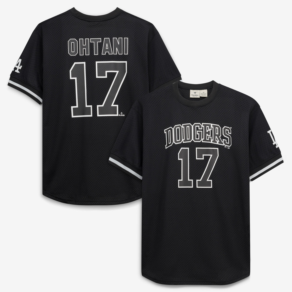 Men's Los Angeles Dodgers Shohei Ohtani Fanatics Black/White Big & Tall Heavyweight Mesh Jersey