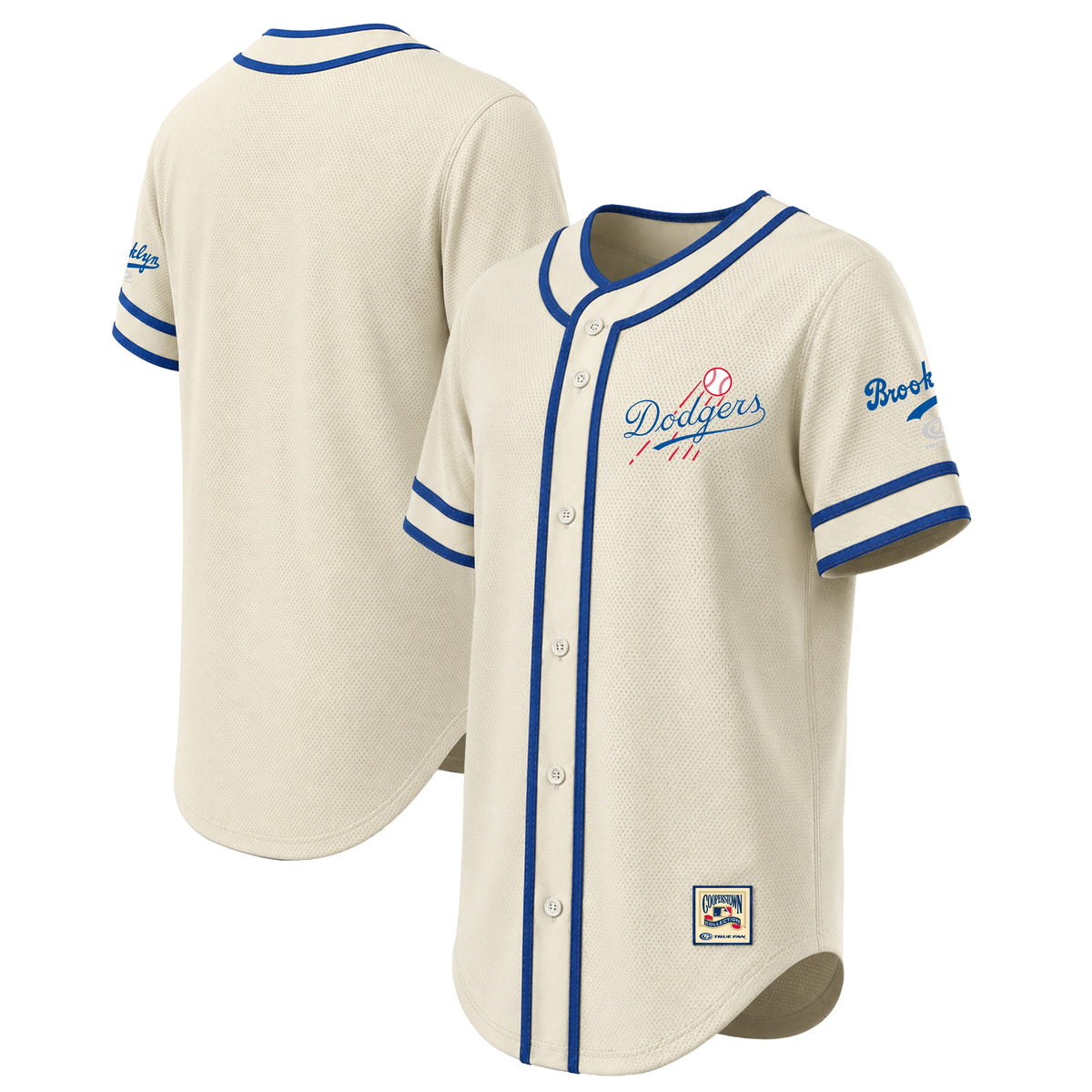 Men's Los Angeles Dodgers Stitches Natural Throwback Fashion Jersey