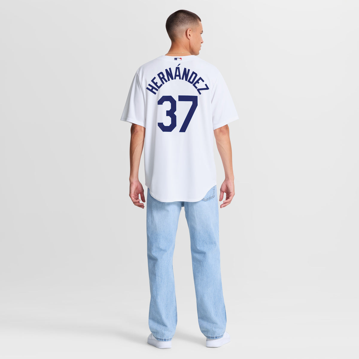 Men's Los Angeles Dodgers Teoscar Herní¡ndez Nike White Home Replica Jersey
