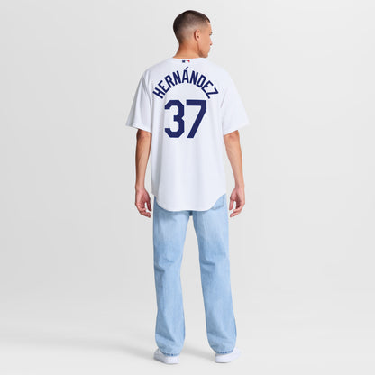 Men's Los Angeles Dodgers Teoscar Herní¡ndez Nike White Home Replica Jersey
