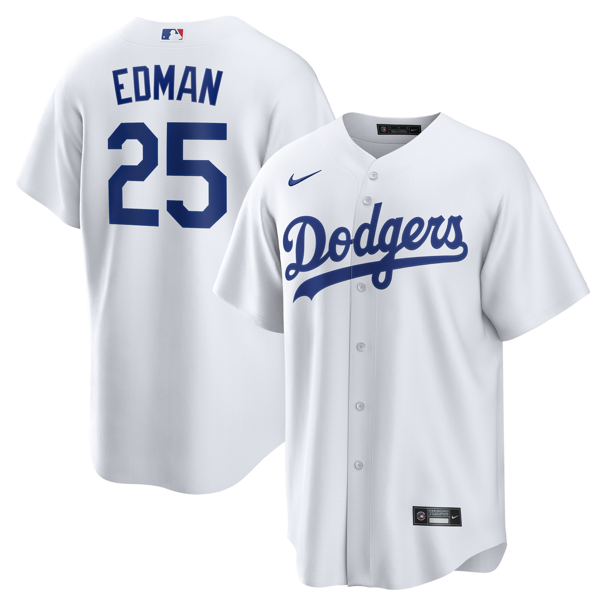 Men's Los Angeles Dodgers Tommy Edman Nike White Home Replica Jersey