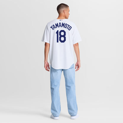 Men's Los Angeles Dodgers Yoshinobu Yamamoto Nike White Home Replica Jersey