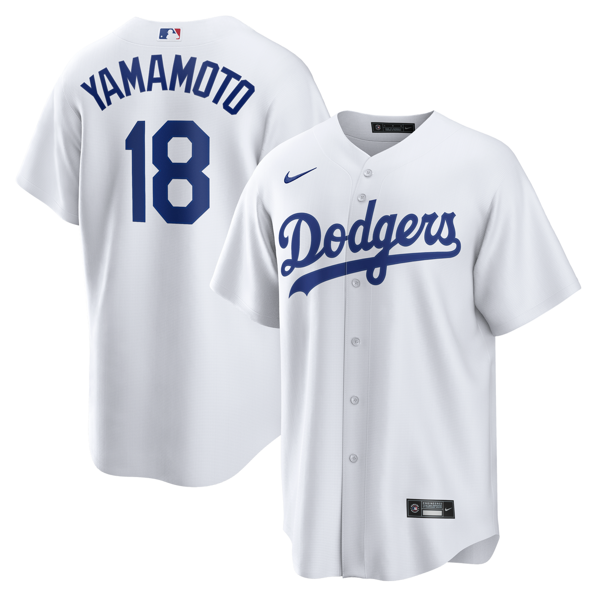 Men's Los Angeles Dodgers Yoshinobu Yamamoto Nike White Home Replica Jersey