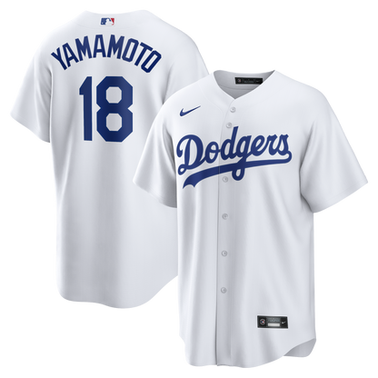 Men's Los Angeles Dodgers Yoshinobu Yamamoto Nike White Home Replica Jersey