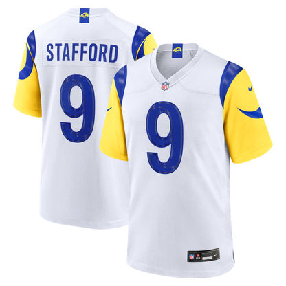 Men's Los Angeles Rams Matthew Stafford Nike White White Game Player Jersey
