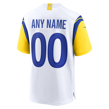 Men's Los Angeles Rams Nike White Alternate Custom Jersey