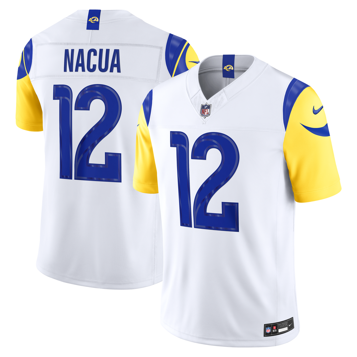 Men's Los Angeles Rams Puka Nacua Nike White Vapor F.U.S.E. Stitched Limited Jersey