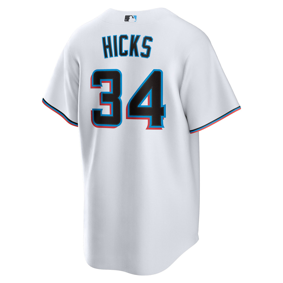Men's Miami Marlins Liam Hicks Nike White Home Replica Jersey
