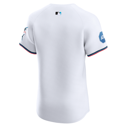 Men's Miami Marlins Nike White Home Elite Jersey