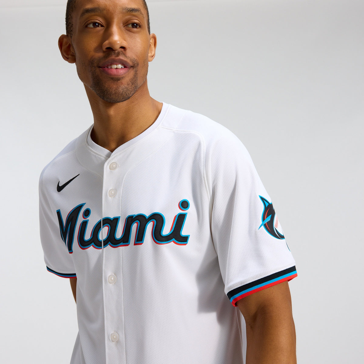 Men's Miami Marlins Nike White Home Limited Jersey
