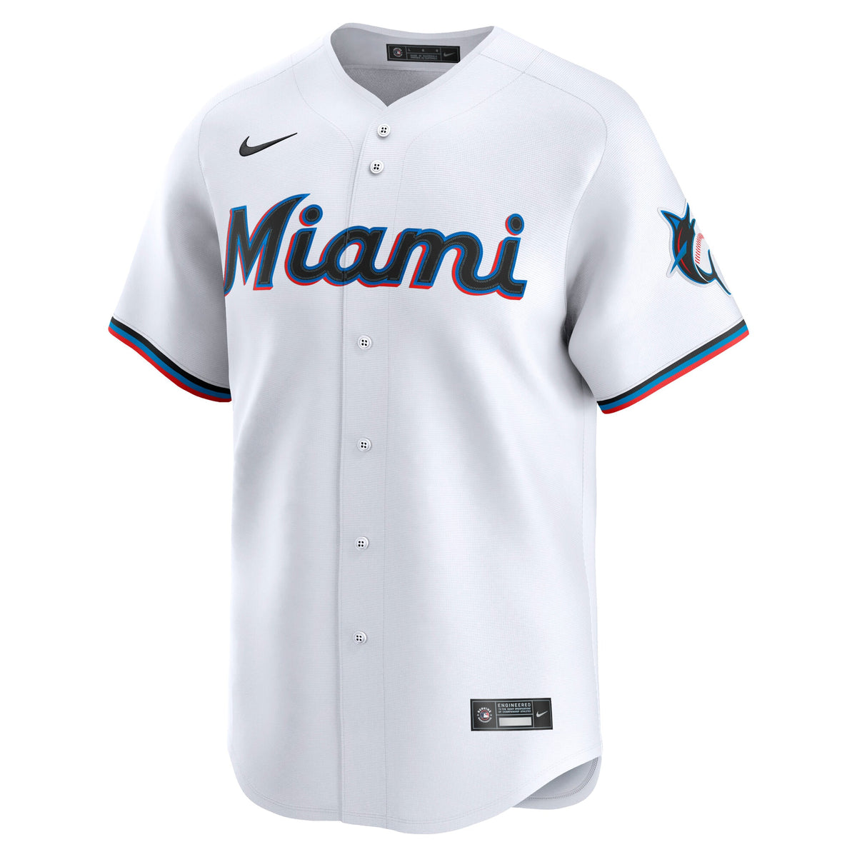Men's Miami Marlins Nike White Home Replica Team Jersey
