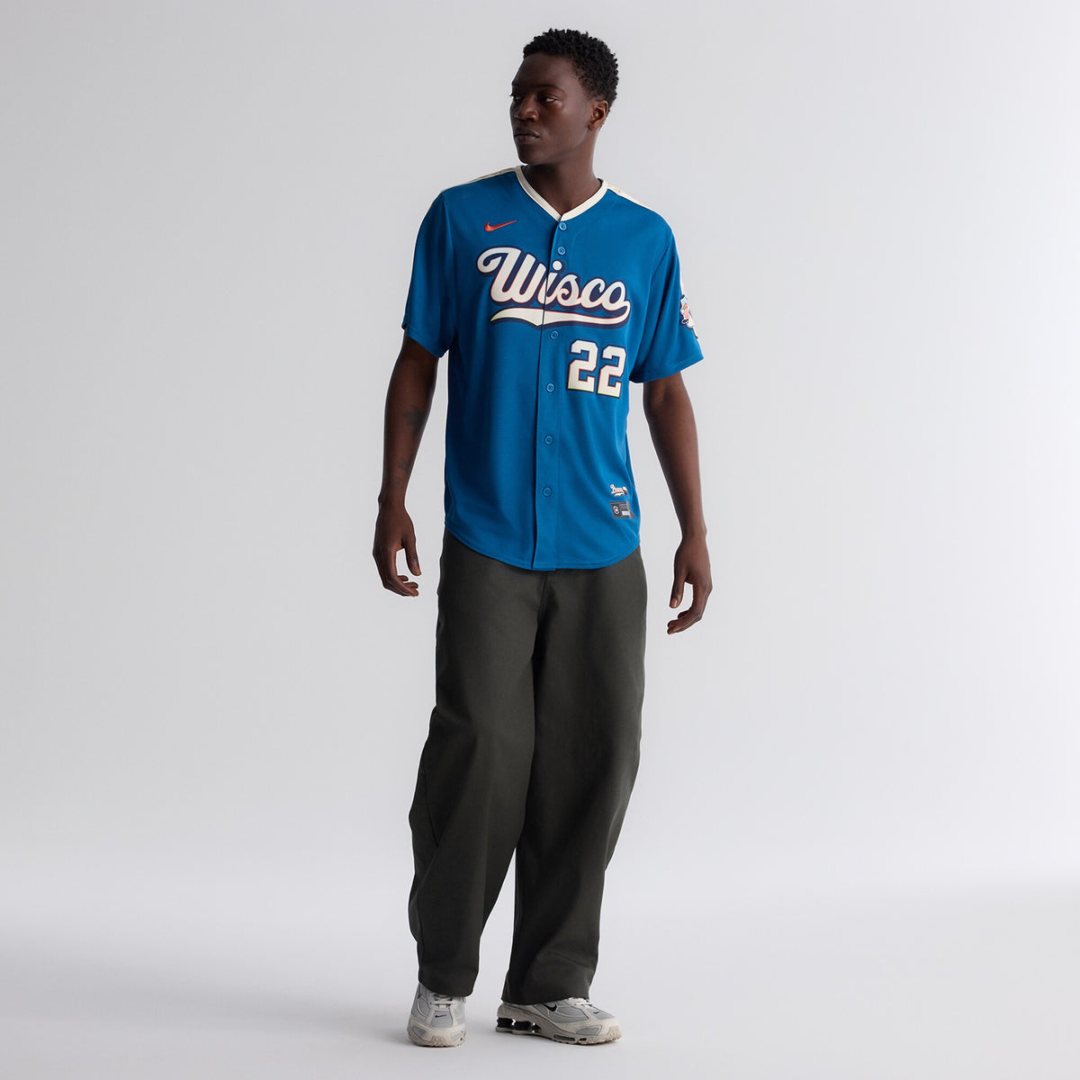 Men's Milwaukee Brewers Christian Yelich Nike Mineral Blue 2026 City Connect Stadium Jersey