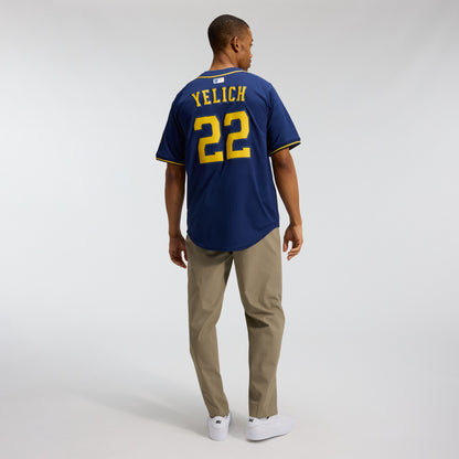 Men's Milwaukee Brewers Christian Yelich Nike Navy Alternate Limited Jersey