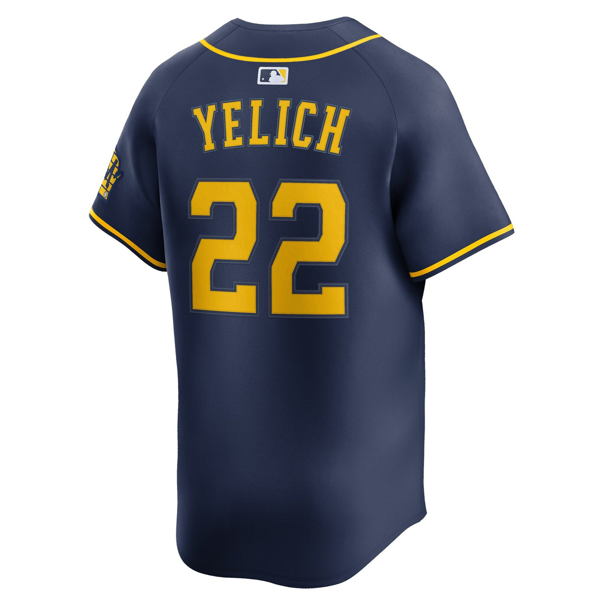 Men's Milwaukee Brewers Christian Yelich Nike Navy Alternate Limited Jersey