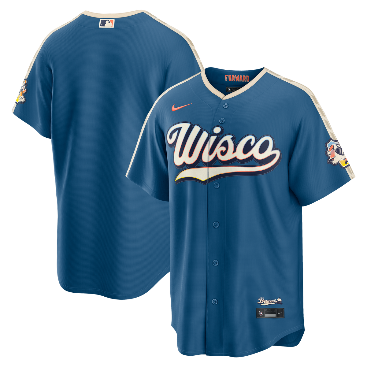 Men's Milwaukee Brewers Nike Mineral Blue 2026 City Connect Stadium Jersey