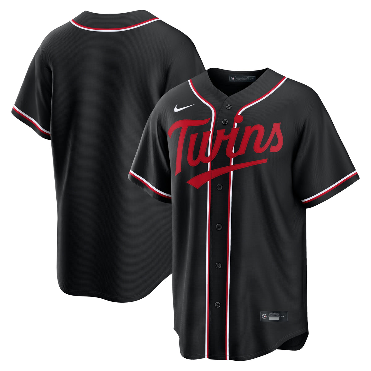 Men's Minnesota Twins Nike Fashion Replica Black Out Jersey