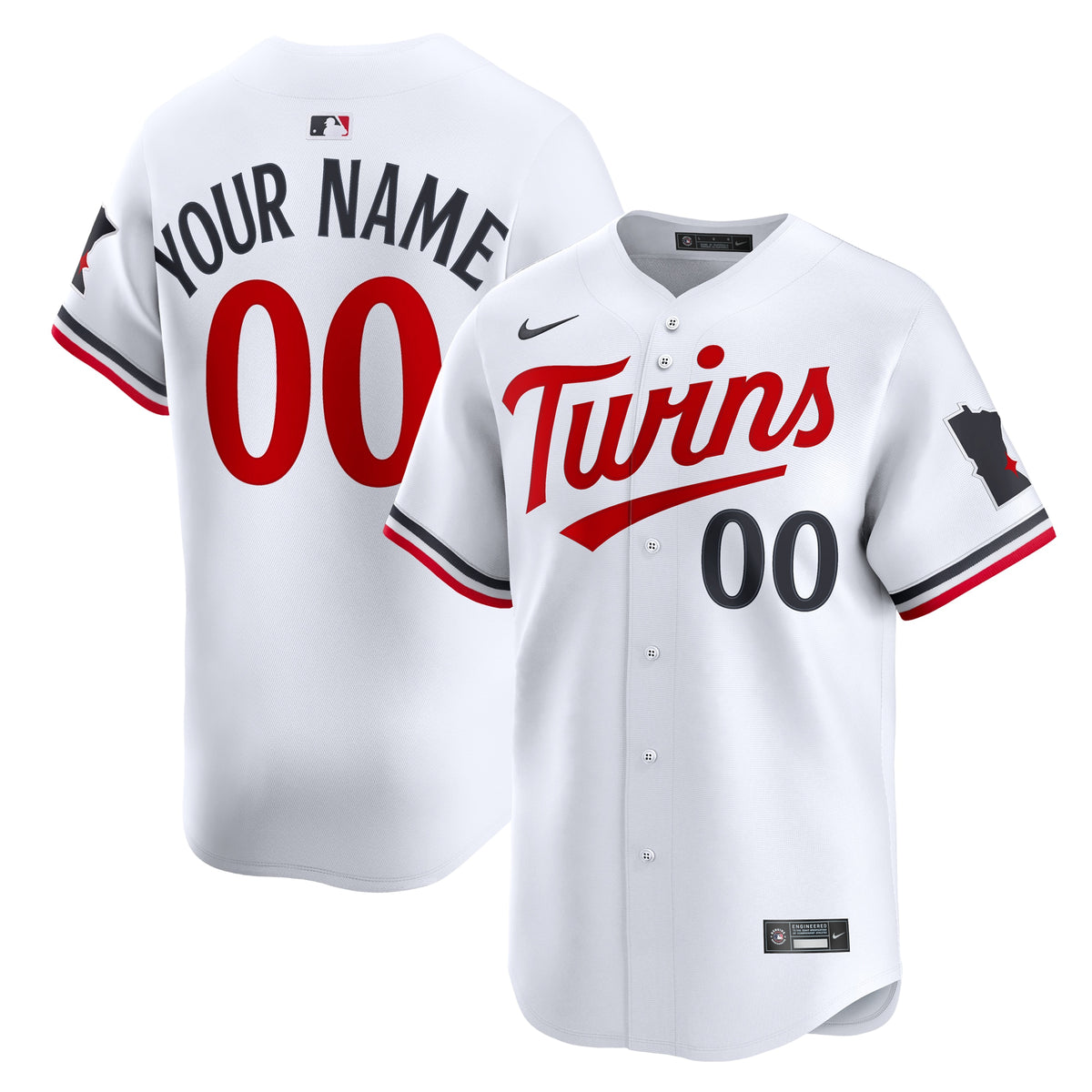 Men's Minnesota Twins Nike White Home Limited Custom Jersey
