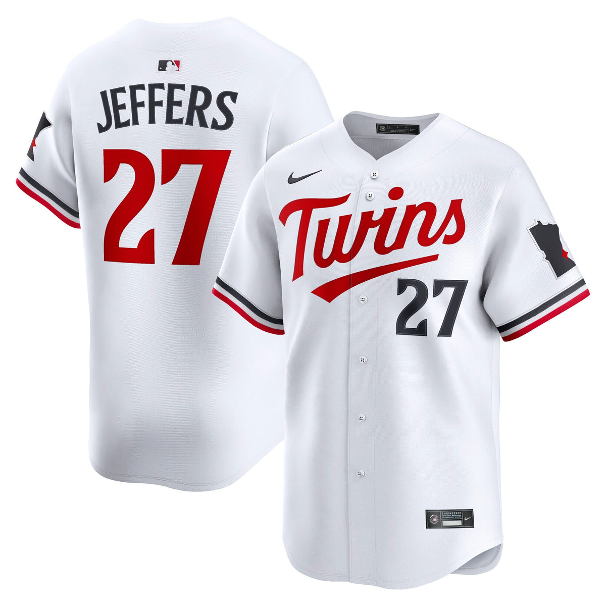 Men's Minnesota Twins Ryan Jeffers Nike White Home Limited Player Jersey