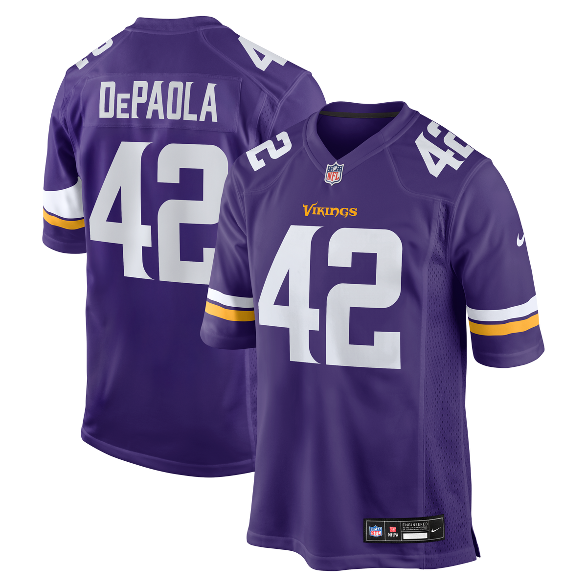 Men's Minnesota Vikings Andrew DePaola Nike Purple Game Jersey