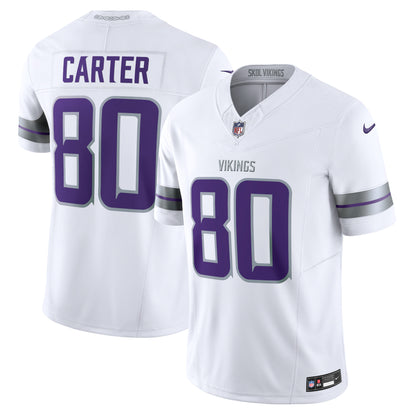 Men's Minnesota Vikings Cris Carter Nike White Alternate Vapor F.U.S.E. Retired Player Limited Jersey