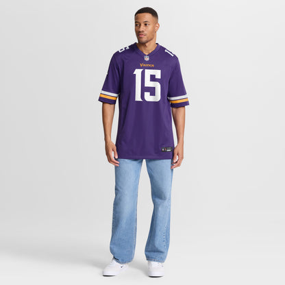 Men's Minnesota Vikings Dallas Turner Nike Purple Game Jersey