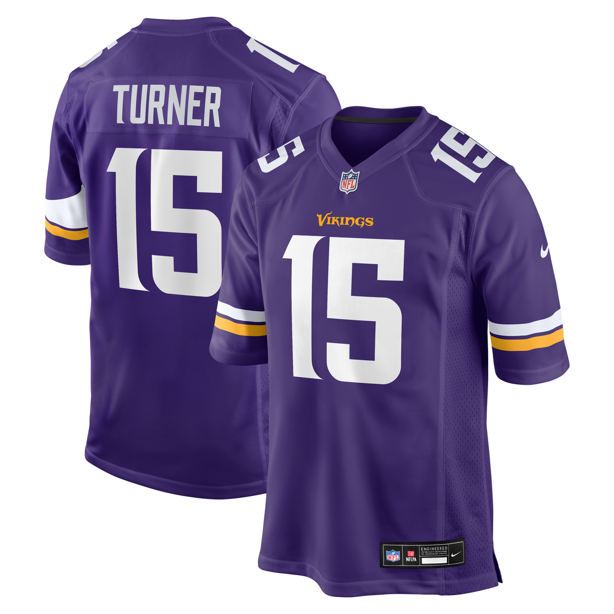 Men's Minnesota Vikings Dallas Turner Nike Purple Game Jersey