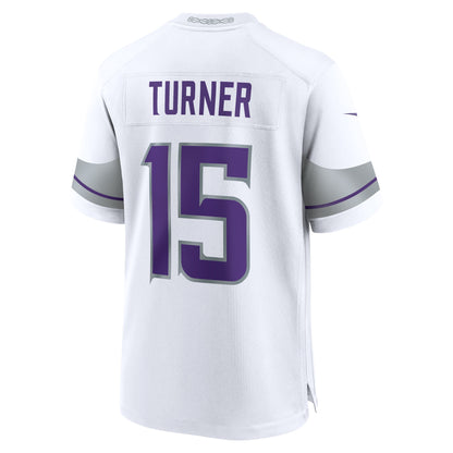 Men's Minnesota Vikings Dallas Turner Nike White Alternate Game Jersey
