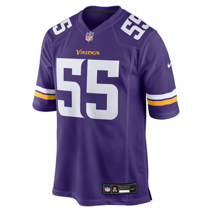 Men's Minnesota Vikings Eric Wilson Nike Purple Team Game Jersey