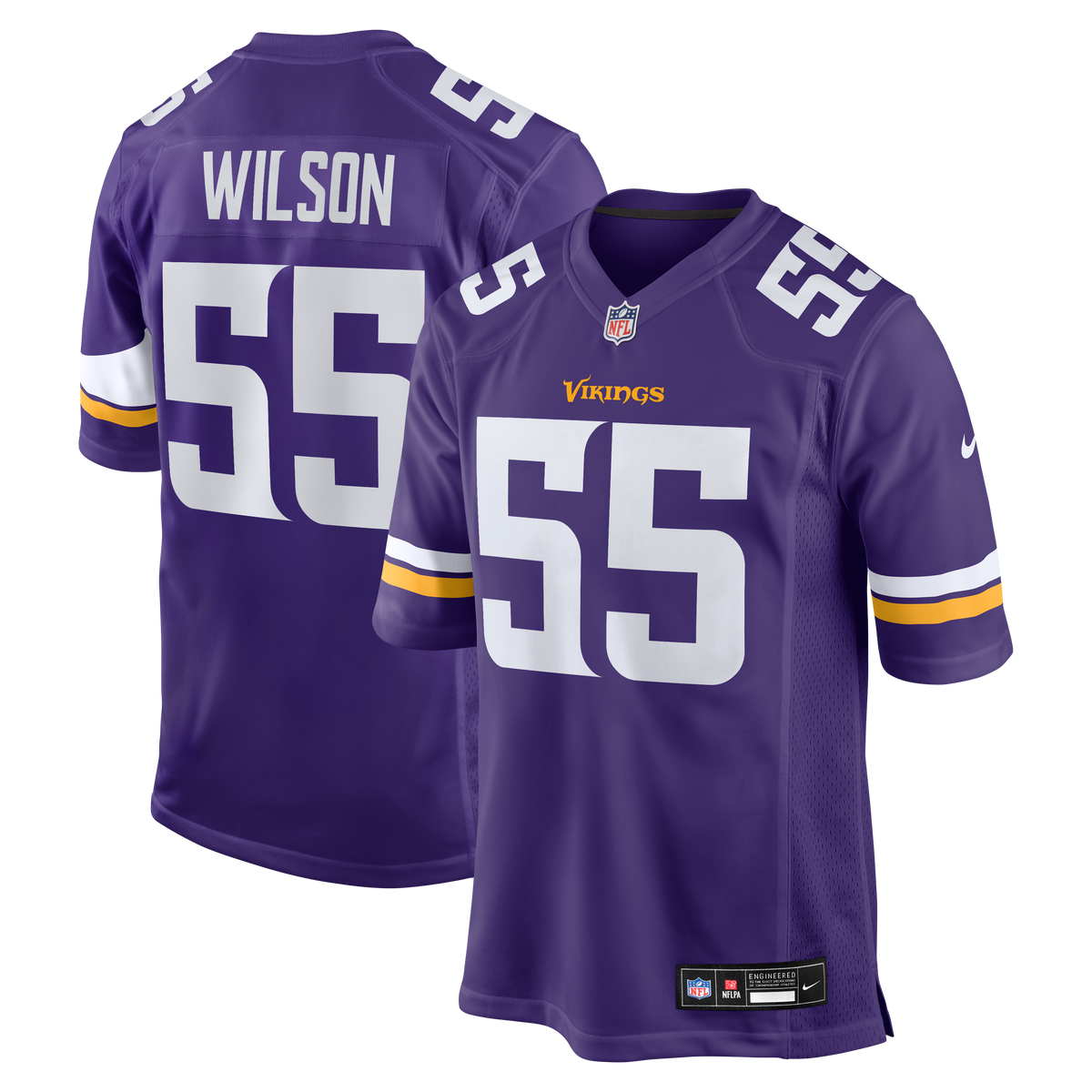 Men's Minnesota Vikings Eric Wilson Nike Purple Team Game Jersey