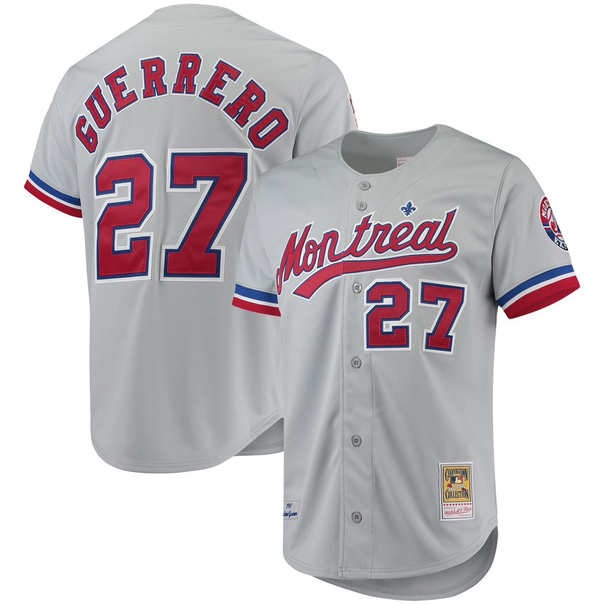 Men's Montreal Expos Vladimir Guerrero Mitchell & Ness Gray Cooperstown Collection Authentic Jersey
