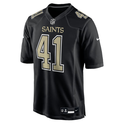 Men's New Orleans Saints Alvin Kamara Nike Carbon Black Fashion Game Jersey