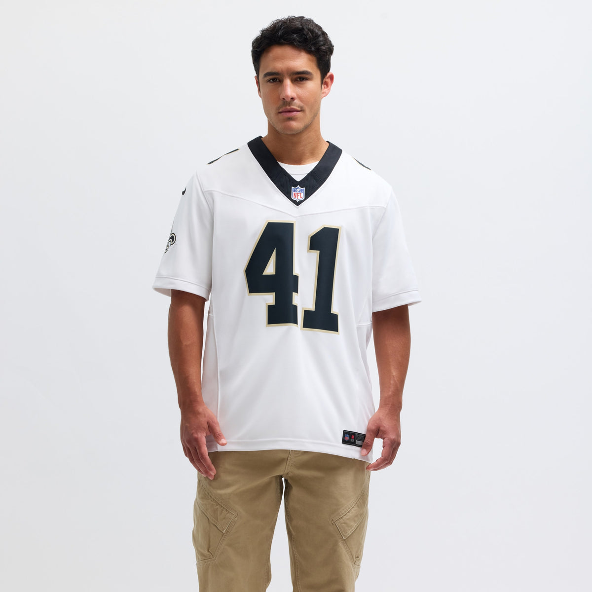 Men's New Orleans Saints Alvin Kamara Nike White Vapor F.U.S.E. Limited Jersey