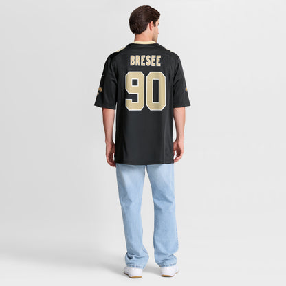 Men's New Orleans Saints Bryan Bresee Nike Black Game Jersey
