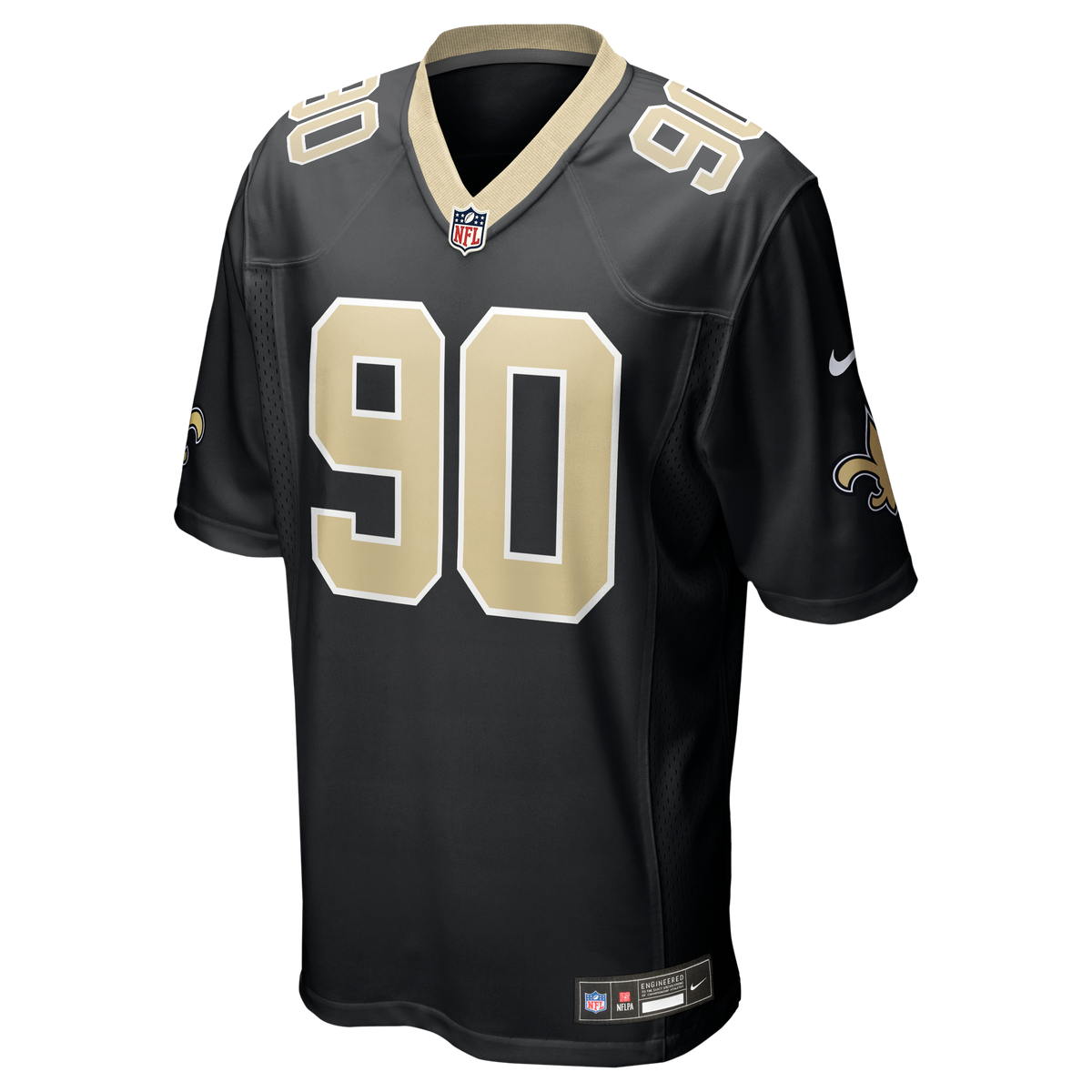 Men's New Orleans Saints Bryan Bresee Nike Black Game Jersey