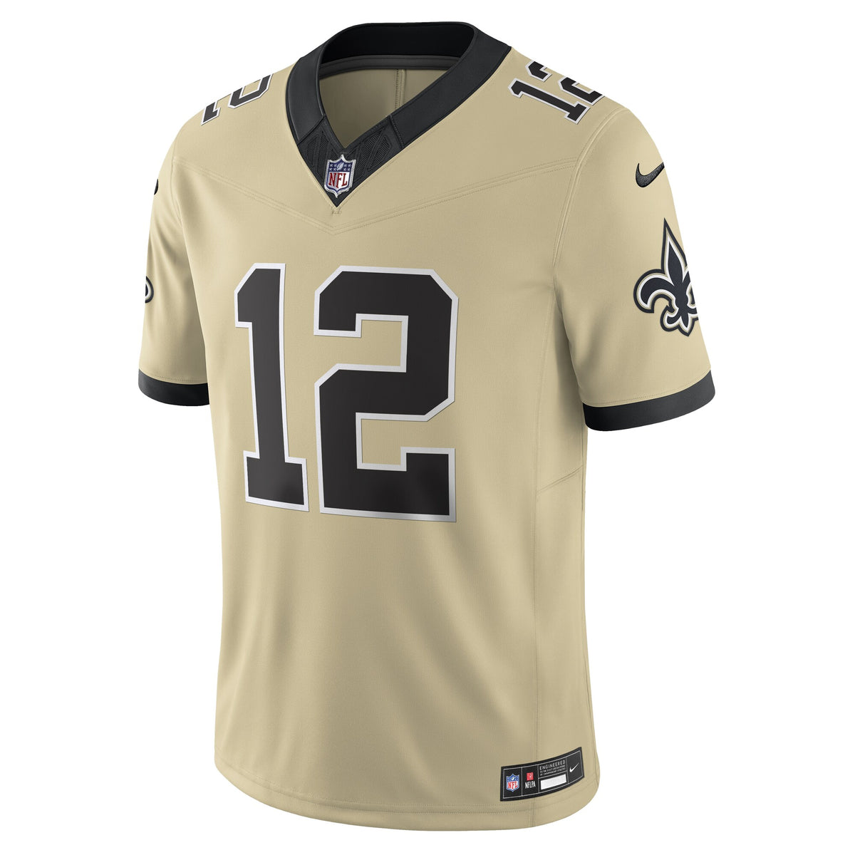 Men's New Orleans Saints Chris Olave Nike Gold Alternate Gameday Golds Alternate Vapor F.U.S.E. Limited Jersey