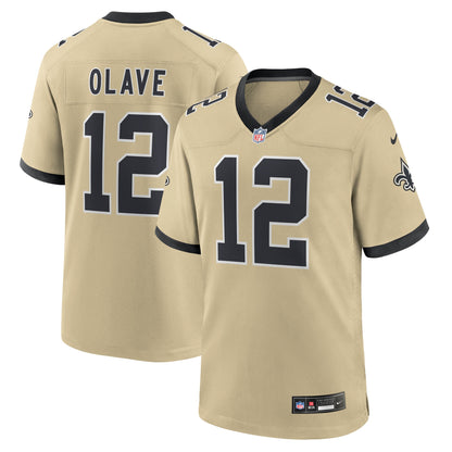 Men's New Orleans Saints Chris Olave Nike Gold Gameday Golds Alternate Game Player Jersey