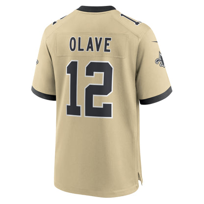 Men's New Orleans Saints Chris Olave Nike Gold Gameday Golds Alternate Game Player Jersey