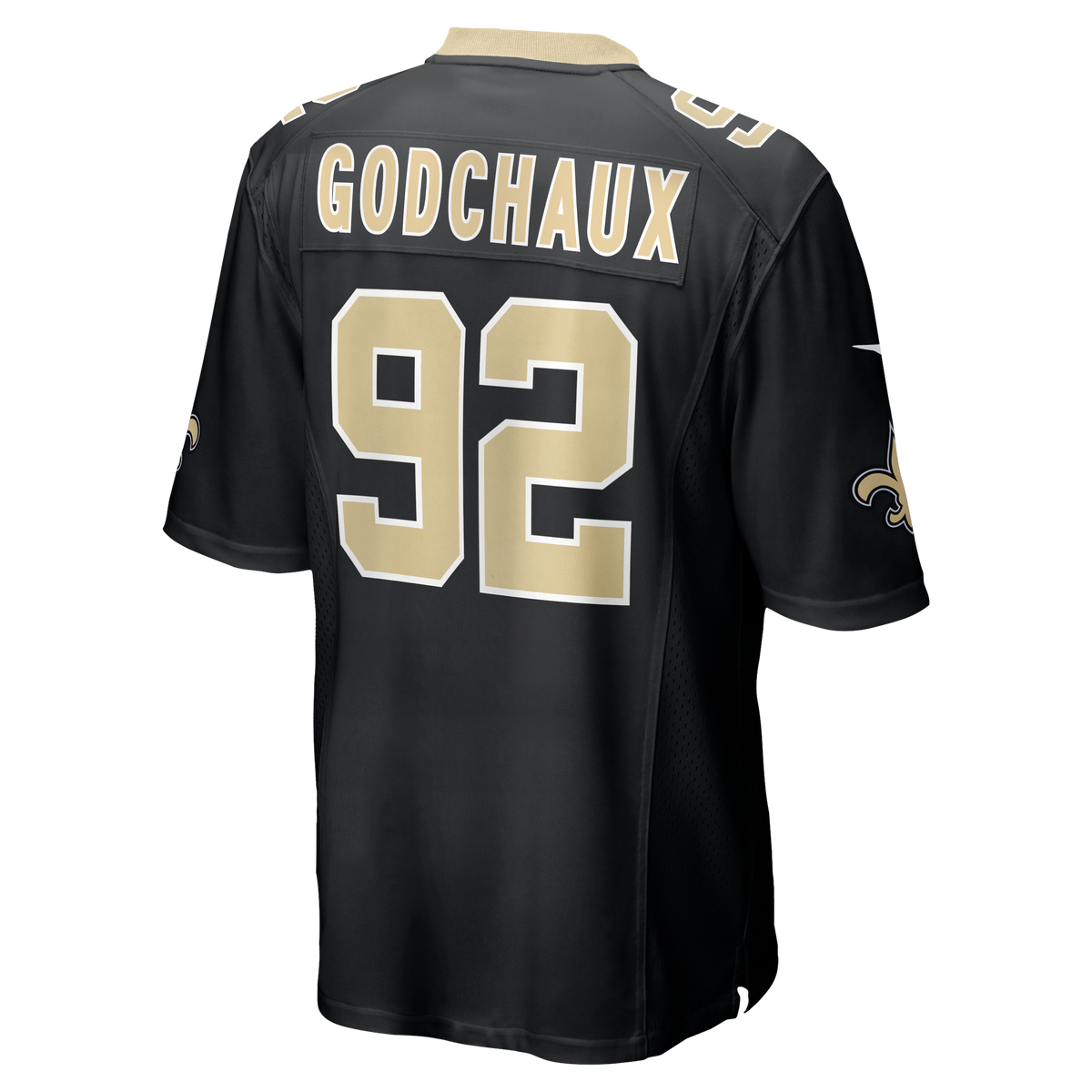 Men's New Orleans Saints Davon Godchaux Nike Black Team Game Jersey
