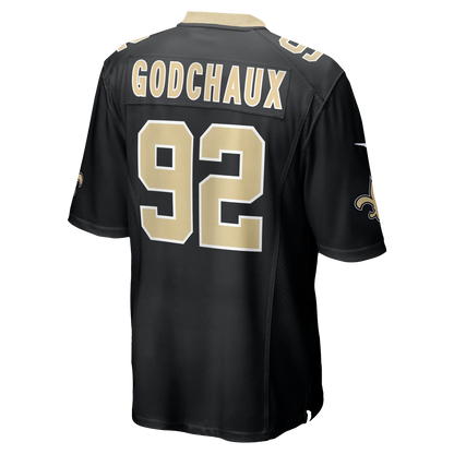 Men's New Orleans Saints Davon Godchaux Nike Black Team Game Jersey