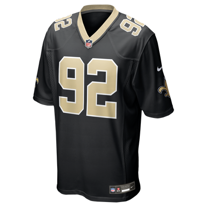 Men's New Orleans Saints Davon Godchaux Nike Black Team Game Jersey