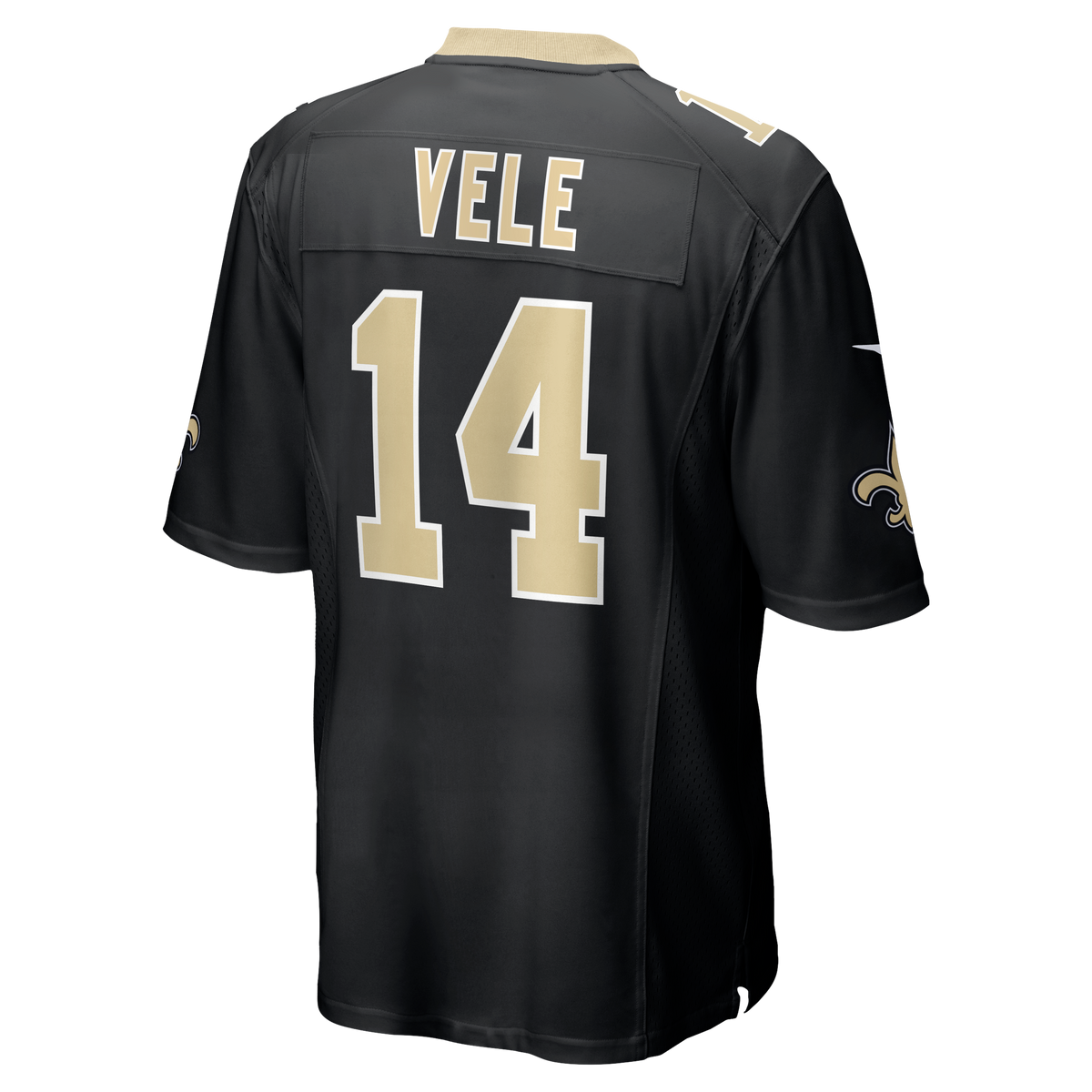 Men's New Orleans Saints Devaughn Vele Nike Black Team Game Jersey