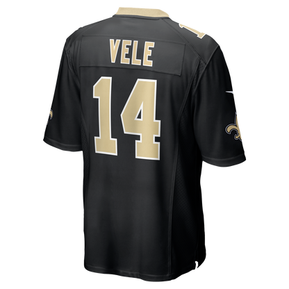 Men's New Orleans Saints Devaughn Vele Nike Black Team Game Jersey