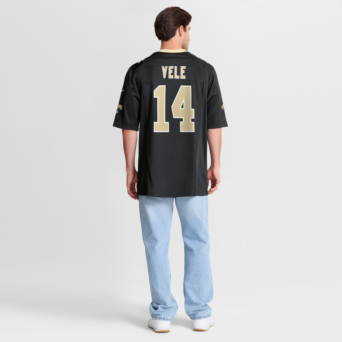 Men's New Orleans Saints Devaughn Vele Nike Black Team Game Jersey