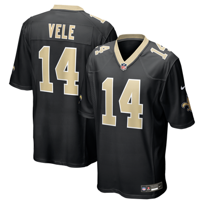 Men's New Orleans Saints Devaughn Vele Nike Black Team Game Jersey