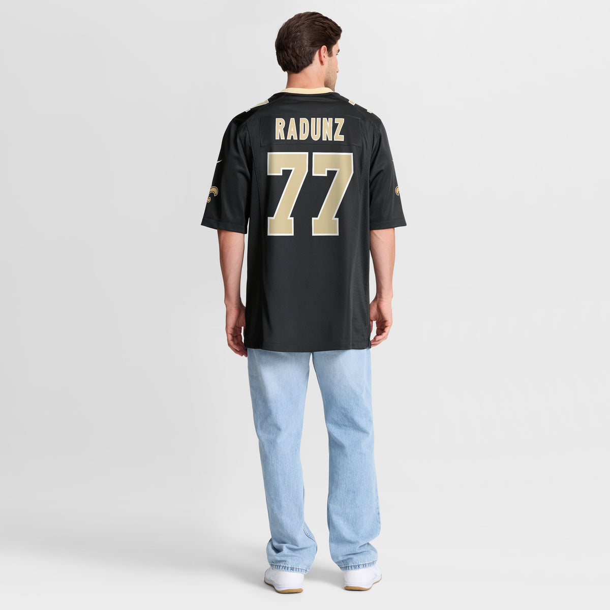 Men's New Orleans Saints Dillon Radunz Nike Black Team Game Jersey